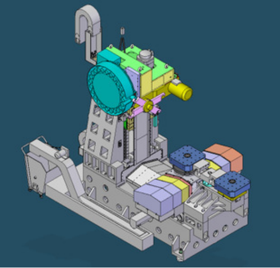 What type of tool magazine does the horizontal machining center use